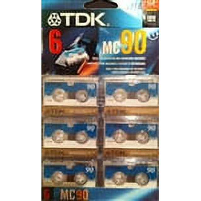 TDK MC90 Microcassette tape 6PK