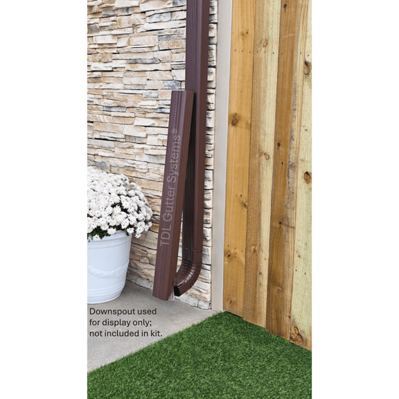 TDL Gutter Systems® Brown Magnetic Retention Clip with Steel 3x4" A Style Downspout Flip Up Hinge Roof Gutter Accessories, 1 Piece
