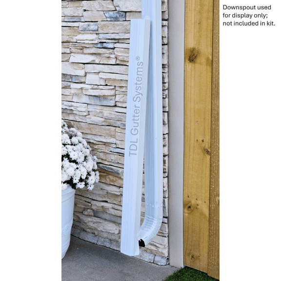 TDL Gutter Systems DERCHW23A Steel, Stainless Steel Magnetic Gutter Downspout Extension Clip, 4.25 in, 3.25 in, 1 Piece