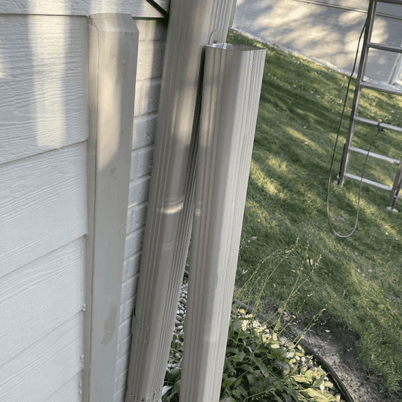 TDL Gutter Systems White DERCW1122 Stainless Steel Downspout Extension Retention Clip Roof Gutter Accessories