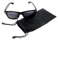 thumbnail image 1 of TDL Unisex Black Frame Aviator Sunglasses - UV400 Protection, Popular Style with Storage Pouch, 1 of 6