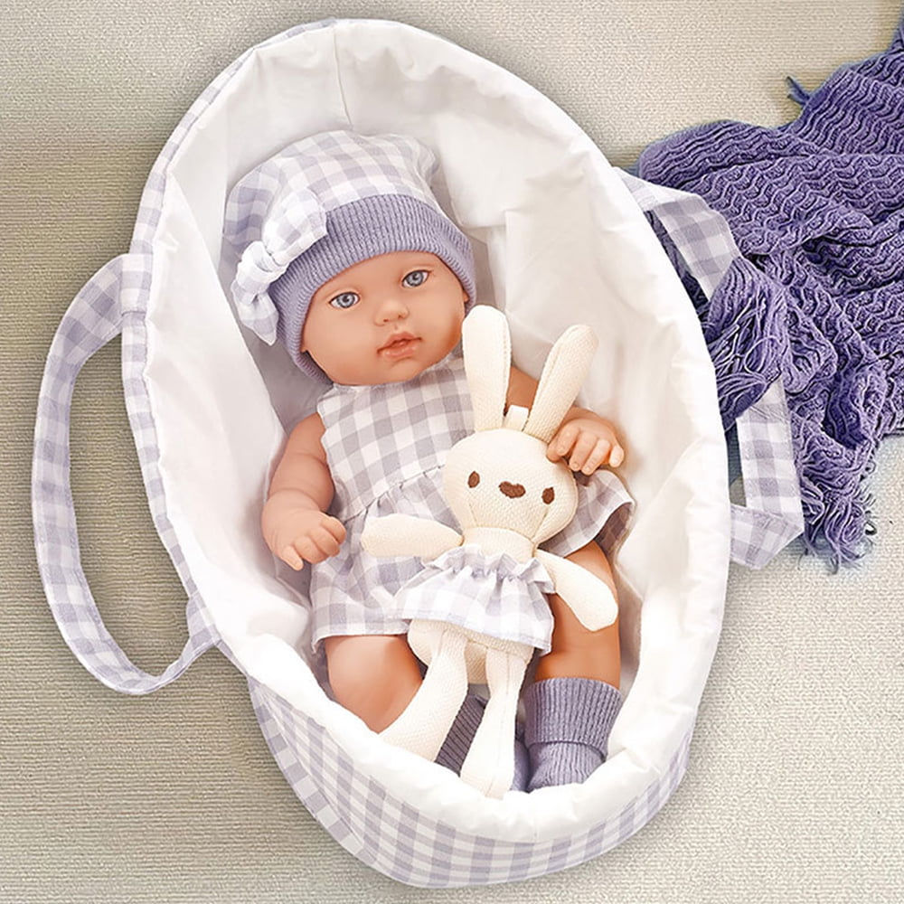 TDOOY Lifelike Reborn Dolls Sleeping Basket Lifelike Baby Doll Cradles