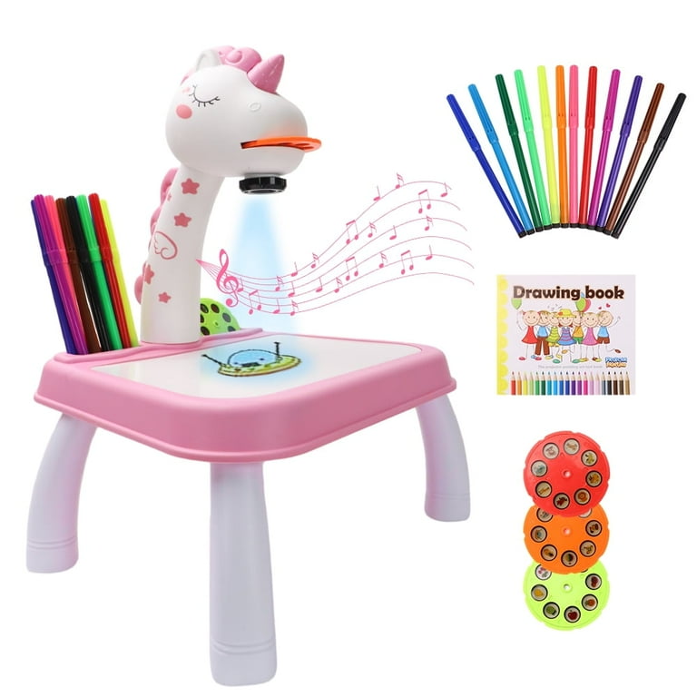 TDOOY Unicorn Projector Arts and Crafts for Kids Include Drawing Board Crayons Coloring Book Stickers etc Girls Unicorns Toy Toddler Learning Toys Unicorns Gifts for Girls Walmart
