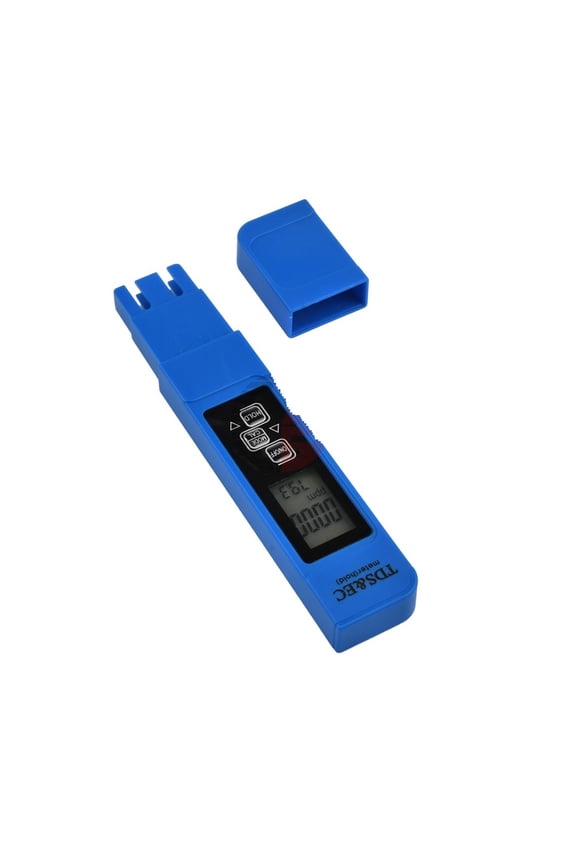 TDS/EC/TEMP Water Quality Tester Detection Conductivity Temperature Tester Backlit Blue Meter 0-9999ppm 0-9999us/cm Test ,Multifunctional