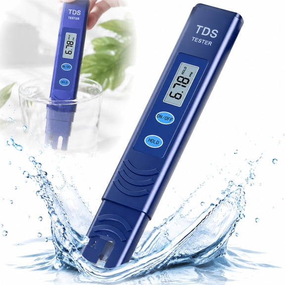 TDS Water Tester, Drinking Water Tester, 0-9990 PPM Meter Water Quality Tester, Portable Water Tester for Drinking Water, TDS Meter Digital Water Tester, 1 Pack, Deep Blue