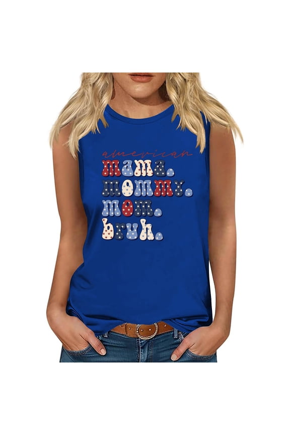 Mama Mommy Mom Bruh Tank Tops Women Mama Tanks Tops Funny Mama Life Letter Print Graphic Sleeveless Tees Shirts