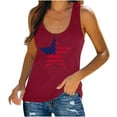 thumbnail image 1 of TDYHUAO Patriotic Shirts 4th of July Sleeveless Tank Tops Women American Flag T Shirt USA Star Graphic Tees Racerback Vest, 1 of 4