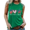 thumbnail image 1 of TDYHUAO Patriotic Tank Tops for Women - Peace Love America 4th of July Tops for Women - Casual Summer Tanks for July 4th, 1 of 4