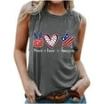 thumbnail image 1 of TDYHUAO Patriotic Tank Tops for Women - Peace Love America 4th of July Tops for Women - Casual Summer Tanks for July 4th, 1 of 4