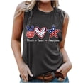 thumbnail image 1 of TDYHUAO Patriotic Tank Tops for Women - Peace Love America 4th of July Tops for Women - Casual Summer Tanks for July 4th, 1 of 4