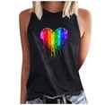 thumbnail image 1 of TDYHUAO Rainbow Heart Tank Tops for Women Summer Crew Neck Sleeveless LGBTQ Shirt Casual Vacation Tanks Lesbian Tank Top, 1 of 5