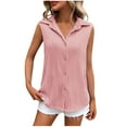thumbnail image 1 of TDYHUAO Women Sleeveless Button Down Tank Tops Textured Collared Blouses Loose Casual Blouses Work Shirt Basic Summer Tops, 1 of 7