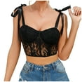 thumbnail image 1 of TDYHUAO Women's 2024 Summer Corset Tops Sexy Spaghetti Straps Mesh Bustier Top Vintage Party Bodice Cute Camisole Tank Tops, 1 of 1