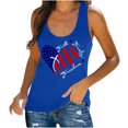thumbnail image 1 of TDYHUAO Womens American Flag Love Heart Graphic Tank Tops Funny Sayings Letter Print Top Sleeveless Workout Patriotic Shirt, 1 of 4