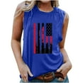 thumbnail image 1 of TDYHUAO Womens Crew Neck Tank Tops 4th of July American Flag Print Top Sleeveless Patriotic Tees Casual Cami Shirts Blouses, 1 of 4