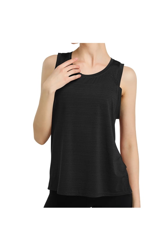 Womens Summer Workout Tank Tops Sleeveless Backless Yoga Shirts Open Back Activewear Running Sports Gym Quick Dry Tops