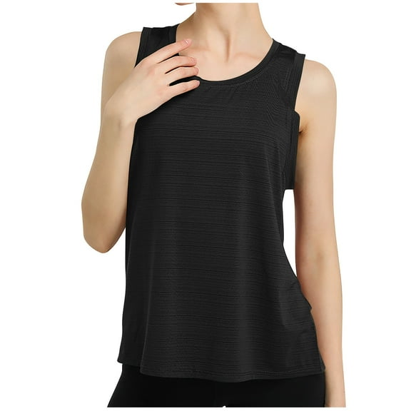 TDYHUAO Womens Summer Workout Tank Tops Sleeveless Backless Yoga Shirts Open Back Activewear Running Sports Gym Quick Dry Tops