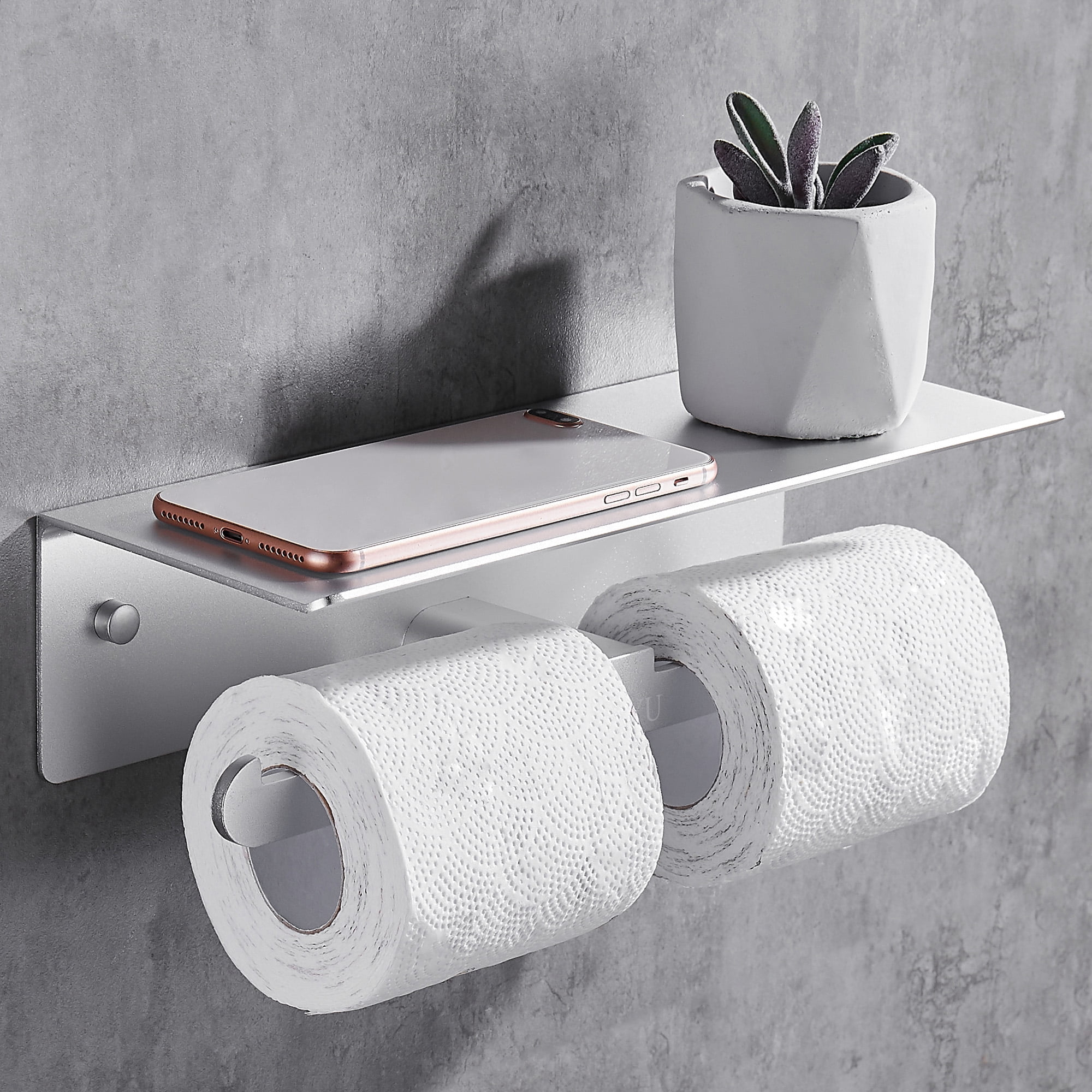 Toilet Tissue Holder With Shelf Wall Mounted Toilet Roll - Temu