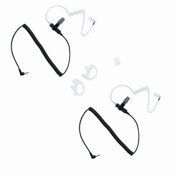 TDYUSG 3.5mm Listen Only Acoustic Tube Earpiece for Law Enforcement Surveillance Walkie Talkie Headset Earpiece for Two-Way Radio 2Pack