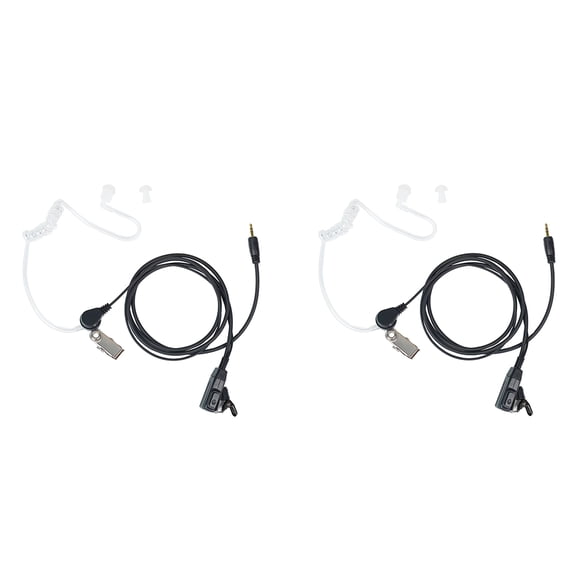 TDYUSG Cobra Walkie Talkie Earpiece Headset with Mic for Microtalk Cxt195 Cx112 PX655 ACXT1035r ACXT145 ACXT545 RX385 RX685 Two Way Radio 2Pack