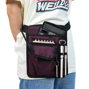 TDYUSG Server Pouch Restaurant Waist Money Apron Bag with Adjustable Belt Buckle for Waitress Waiter Small Red