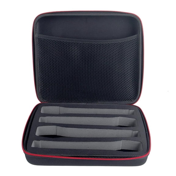 Yammee Portable Storage Bag for Microphone, 4-slot Mic Organiser Box Shock Resistant Travel Carrying Case Container Pouch