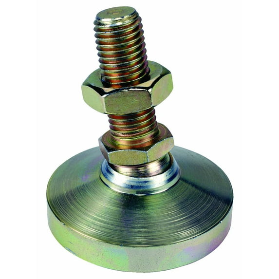 TE-CO 44451 Leveling Pad and Stud Assembly Yellow Zinc, 1/2-13 Thread Size (1-Pack) CA1