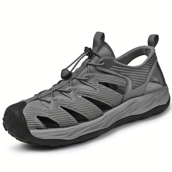 TE-Men'S Summer Sandals - Casual Open-Toe Design with Elastic Strap, Breathable Mesh Upper & Rubber Sole, Comfortable for Outdoor Activities, | Sporty Appearance | Rubber Sole Sandal Summer Footwea+S