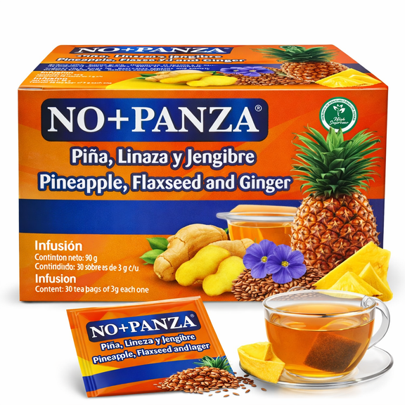 TE NO+PANZA Ginger, Pineapple, Linseed Ginger, Pineapple & Flax seed Tea 30Pack/TE NO+PANZA Ginger, Pineapple, Linseed Ginger, Pineapple & Flax seed Tea 30 Pack B-Experts