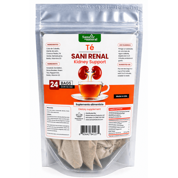 TE SANI RENAL . 24 BOLSITAS DE TE. KIDNEY SUPPORT TEA 24 TEA BAGS.