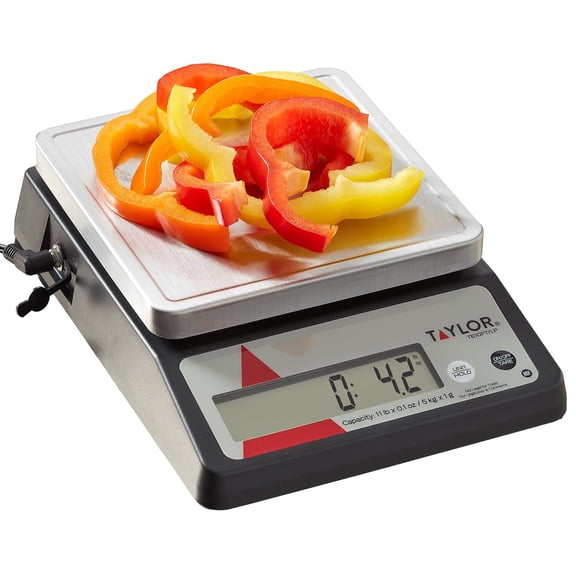 TE10FT 11-Pound Commercial Digital Portion Control Scale, 11 lb (5 kg) in 0.1 oz (1 g) Food and Cooking Scale, Tare and Hold Function, NSF, Stainless Steel Platform