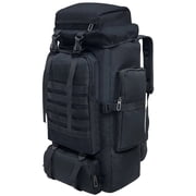 TEAFIRST 80L Camping Backpack, Hiking Daypack, Large Capacity, Waterproof for Travel Camping Black