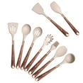 thumbnail image 1 of TEAFIRST 9 pcs Kitchen Utensils Set, Silicone Cooking Utensils Set Heat Resistance for Kitchen Brown, 1 of 9