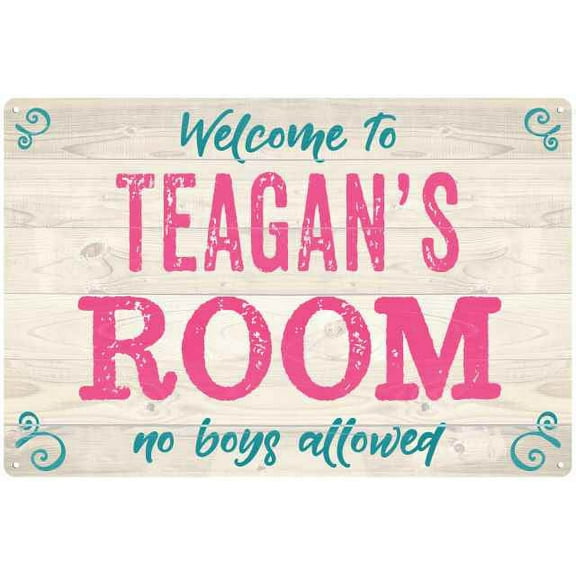 TEAGAN'S Room Kids Bedroom Sign Gift 8x12 Metal Sign 108120089175