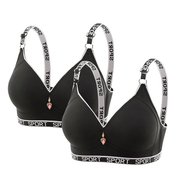 TEAJOPSUU 1PC/2PC/3PC/4PC Wireless Bras for Women Seamless Cami Bra Tank Top Sports Bra No Underwire Supportive Bralette Comfortable Underwear B-Black