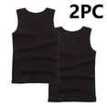 thumbnail image 1 of TEAJOPSUU 2 Pack Kids Tank Tops Unisex Boys Girls Ribbed Round Neck Sleeveless Workout Shirt Summer Solid Color Basic Tops 2-14 Years Black, 1 of 7