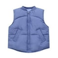 thumbnail image 1 of TEAJOPSUU Boys Girls Puffer Down Vest Winter Warm Sleeveless Zip Up Quilted Jacket Kids Lightweight Padded Outerwear Vest B-Blue, 1 of 4