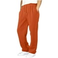 thumbnail image 1 of TEAJOPSUU Boys Straight Leg Sweatpants High Waisted Plain Joggers Loose Casual Drawstring Athletic Workout Running Pants Fashion Child Teen Boys Fall Winter Trouses 6-15Y B-Orange, 1 of 6