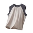 thumbnail image 1 of TEAJOPSUU Boys Summer Tank Tops Casual Soft Modal Sleeveless Sports T Shirt for Kids Color Blocked Workout Shirts Coffee, 1 of 3