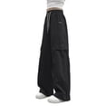 thumbnail image 1 of TEAJOPSUU Girl'S Cargo Pants Quick Dry Elastic Waist Drawstring Work Pants for Child Teens Lightweight Outdoor Hiking Casual Pants 6-16Y A-Black, 1 of 5