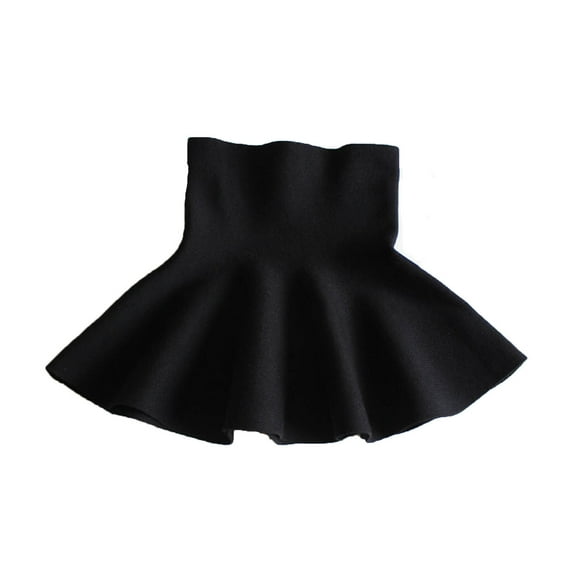TEAJOPSUU Girl's Pleated Mini Skirts Athletic Tennis Fleece Skirt High Waisted Flowy Skort for Kids 3-13 Years A-Black