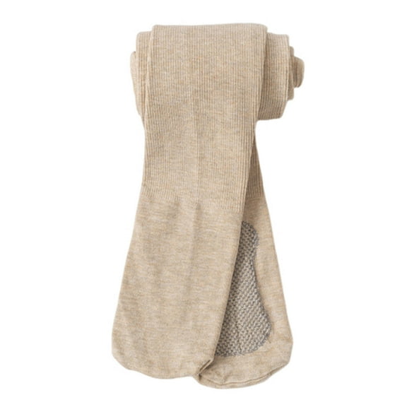 TEAJOPSUU Girls Tights Kids Cable Knit Comfy Soft Basic Tights Cotton Footed Seamless Dance Ballet Leggings for Kids 2-12 Years B-Beige