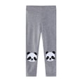 thumbnail image 1 of TEAJOPSUU Girls Toddlers Stretch Leggings Fashion Printed Ankle Length Tights Cotton Elastic Waist Long Lounge Trousers Comfy Basic Pants F-Gray, 1 of 4