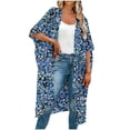 thumbnail image 1 of TEAJOPSUU Kimono Cardigans for Women Lightweight Short Sleeve Summer Long Boho Sheer Coverup Tops Casual Swimsuit Coverups Beach Swimwear I-White, 1 of 4