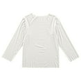 thumbnail image 1 of TEAJOPSUU Little Girls Long Sleeve Shirt Solid Color Modal Pjs Tops Soft Crew Neck Tshirts Cozy Casual Basic Tops Kids 2-13 Years Gray, 1 of 5