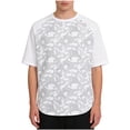 thumbnail image 1 of TEAJOPSUU Men's Casual Print T-Shirt Raglan Style Lightweight & Breathable Quick Dry Short Sleeve For Outdoor Travel & Everyday Casual Wear White, 1 of 5
