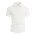 thumbnail image 1 of FAWUUDO Men's Collared Shirt Breathable Smooth Texture Soft Touch Structured Fit with Polished Everyday Style White, 1 of 5