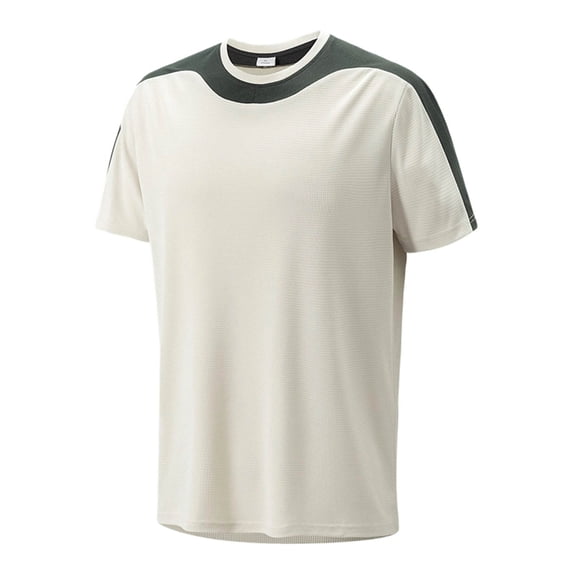 TEAJOPSUU Men's Lightweight Breathable Short Sleeve Quick Dry Cool Ice Silk Casual Sport Tee for Summer & Workout C-Gray
