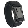 thumbnail image 1 of TEAJOPSUU Men's Lightweight-Duty Nylon Belt with Quick Release Plastic Buckle- Adjustable Utility Belt for Outdoor Work Hiking Cargo Pants Trim to Fit Black, 1 of 9