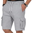 thumbnail image 1 of FAWUUDO Men's Loose Fit Jogger Shorts Comfort Quick Dry 5" Inseam Lightweight Shorts For All Occasions Loose Gray, 1 of 8